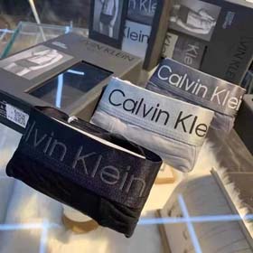Calvin Klein CK Men's solid color fashionable underwear boxer 3PCS-2358